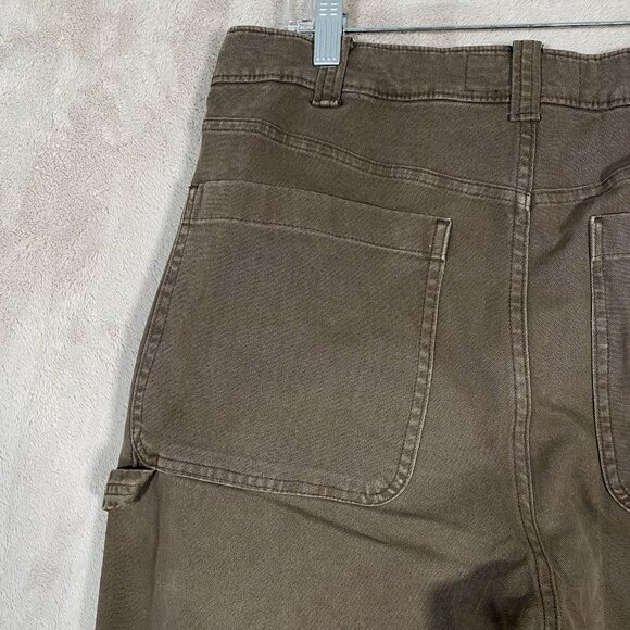 Abercrombie & Fitch Men's Loose Workwear Pants Size 32 Carpenter Utiliity Brown - Picture 7 of 15